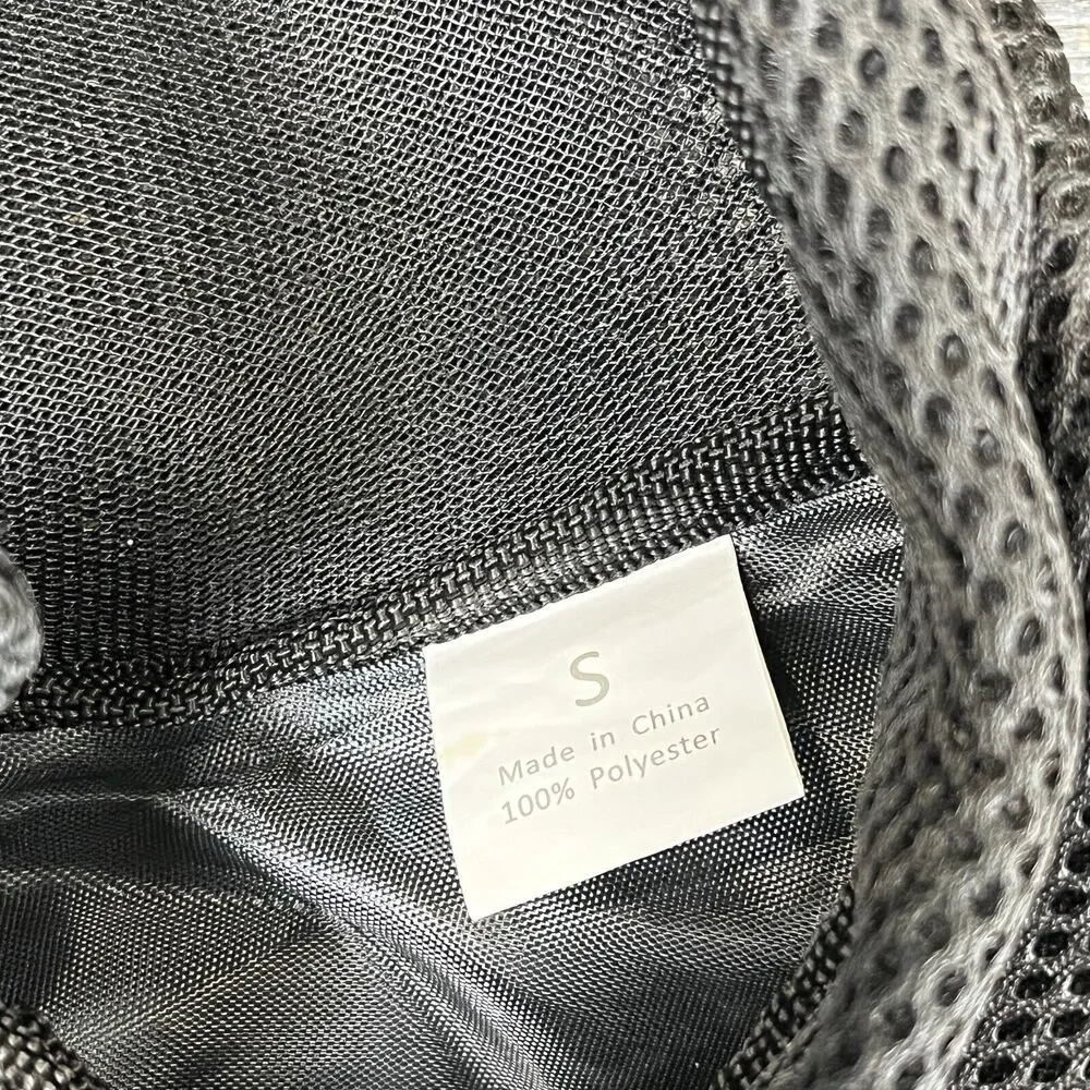 Yudodo Black Breathable Mesh Travel Safe Carrier Sling Bag Men's Size S